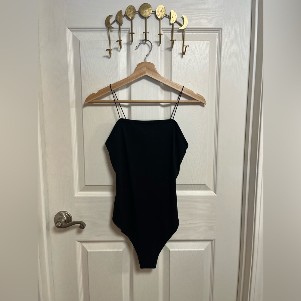Wild Fable Black Bodysuit Ribbed Design